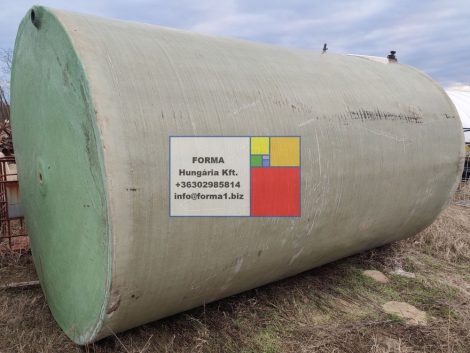 20 m3 of round, polyester - fiberglass tank - several pieces.