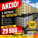   3.4. <F> 1000 liter használt, tiszta IBC, általános IPARI felhasználásra, II. osztály, tartály