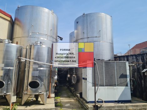 37,5 m3-es álló hengeres rozsdamentes acéltartály- HŐSZIGETELT, HŰTHETŐ - FŰTHETŐ - több db - R4 -SK 37,5 m3-es álló hengeres rozsdamentes acéltartály- HŐSZIGETELT, HŰTHETŐ - FŰTHETŐ - több db - R4 -SK