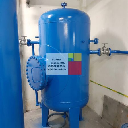 1 m3-es álló hengeres nyomásálló vastagfalú tartály - R1;