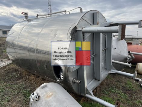 20 m3-es rozsdamentes saválló ( inox ) hűthető-fűthető, állóhengeres rozsdamentes acél erjesztő tartály - NY3125