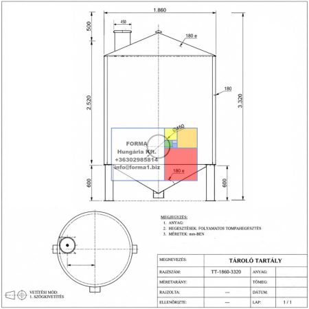 7.3 m3-es állóhengeres rozsdamentes -INOX - KO - RM - acéltartály - több db - R4