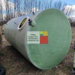   20 m3 of round, polyester - fiberglass tank - several pieces.
